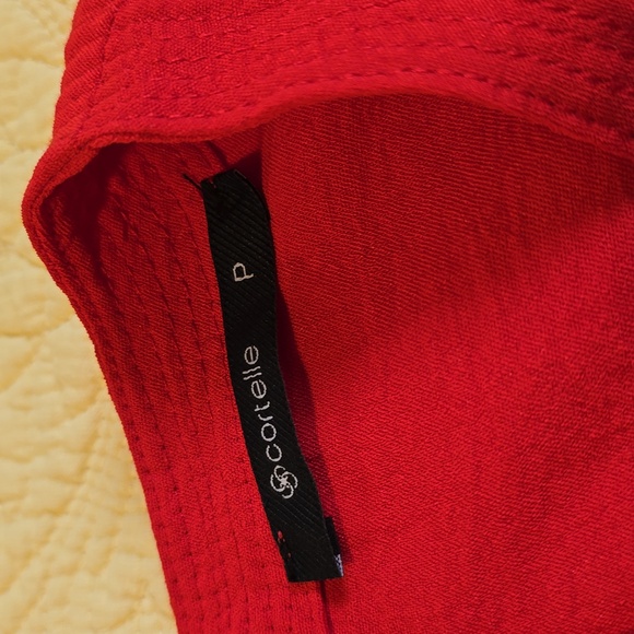 Bright Red Short Sleeve Crew Top - Picture 3 of 5